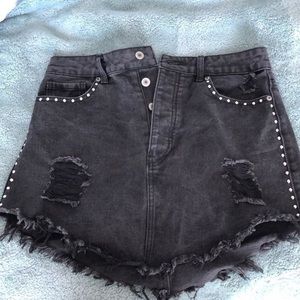 Black studded skirt